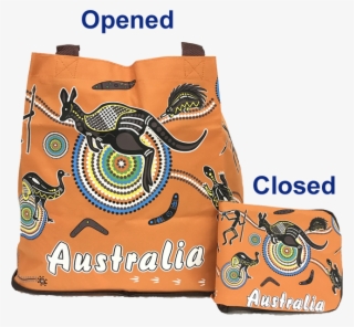 Aboriginal Art Canvas Foldable Bag #7003722