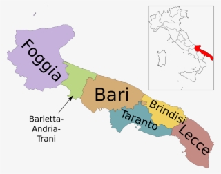 Map Of Region Of Apulia, Italy, With Provinces-it #7005329 Map Of Region Of Apulia, Italy, With Provinces-it #7005329