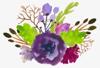 Purple Watercolor Splash Png #7007904