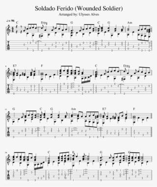 Soldado Ferido Sheet Music 1 Of 2 Pages #7008011
