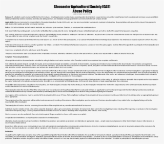 Gloucester Agricultural Society Abuse Policy Updated #7008476