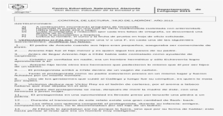 Control De Lectura Hijo De Ladrn Seleccion Multiple #7010797