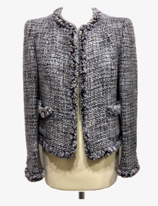 Chaqueta Chanel En Tweed Centelleante En Tonos Grises, #7012820