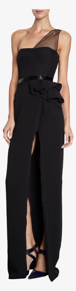 Mendel Sequin Waist Gown Vestidos De Fiesta, Lazo Negro, #7014586