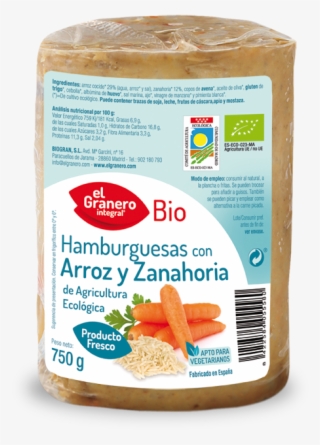 Hamburguesa De Arroz Y Zanahoria Bio , 750 G #7015564