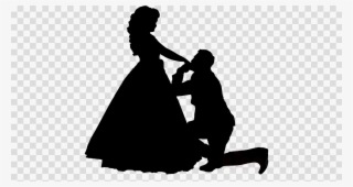 Man Proposing Silhouette Clipart Marriage Proposal #7018000