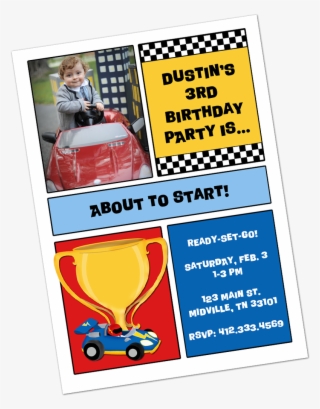 Race Car Digital Invitation #7026117