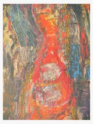 Mujer By Kent Nielsen, Mexico, Red Abstract Oil Painting, #7034201