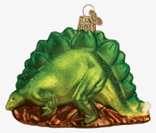 Old Word Christmas Stegosaurus Glass Ornament, Owc-old #7038054