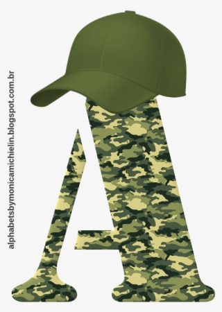 Alfabeto Camuflado Com Boné Png #7042387