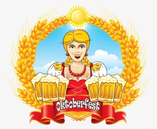 Free Png Oktoberfest Girl With Beer Mugs And Wheat #7044030