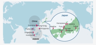 World Map Showing The Base Of Emori & Co #7047449