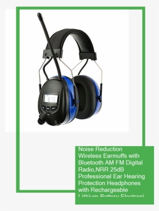 Noise Reduction Wireless Earmuffs With Bluetooth Am #7048511