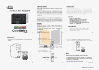 Pdf For Adesso Keyboard Akb-410 Manual #7052064