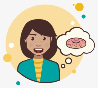 Girl With Donut Icon #7057077