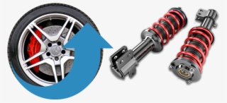 Car Wheel And Shocks #7058093