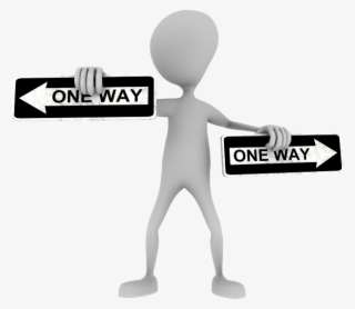 Stickman One Way Sign #7059709