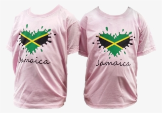 Heart Splash Jamaica Pink Girls T-shirt #7060339
