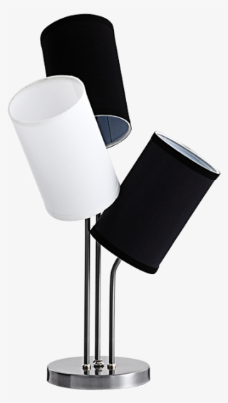 Image For Brushed Metal Table Lamp With Black And White #7063731