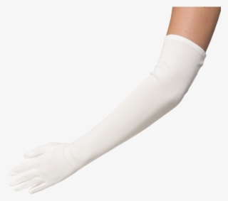 Opera Length Pure Silk Glove With Mousquetaire #7066800