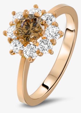 Brown Diamond Ring In 18k Rose Gold #7068718