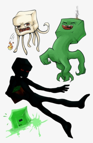 Minecraft Slenderman Green Fictional Character Vertebrate #7073970