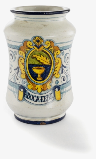Ceramic Jar With Aboca Crest #7078687