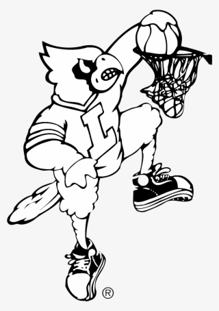 Louisville Cardinals Logo Black And White #7079446