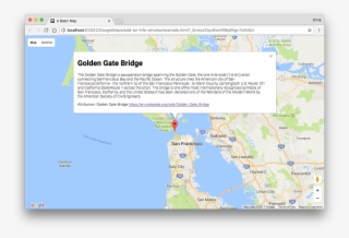 Map With A Marker And Info Window On The Golden Gate #7083166