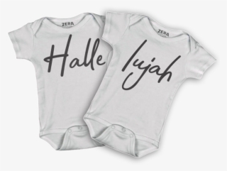 "hallelujah" Twin Unisex 2-piece Onesie Set #7085500 "hallelujah" Twin Unisex 2-piece Onesie Set #7085500