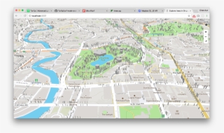 3d Trees Rendered Based On Girth And Height On A Map #7086869