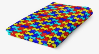 Autism Awareness Puzzle Pieces Fleece Blanket #7087765
