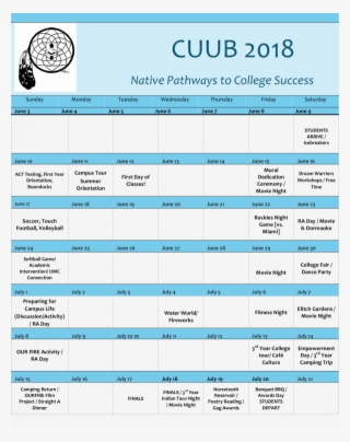 Calendar Of Activities For Summer Academic Institute #7088855
