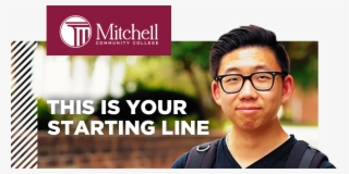 Mitchell Community College Logo With The Words "here #7088859