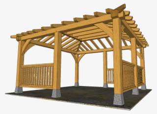 4 Post Gazebo Pavillion Style 3d1 T1 #7092228