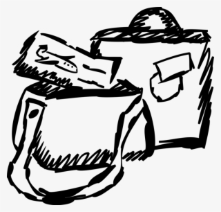 Vector Illustration Of Passenger Travel Luggage Carry-on #7092499