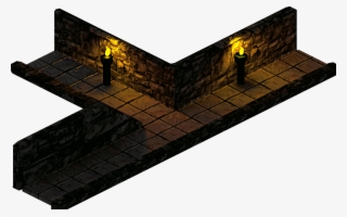 25744 Plex Dungeon Torchlit Hall T Intersection Bottom #7092943