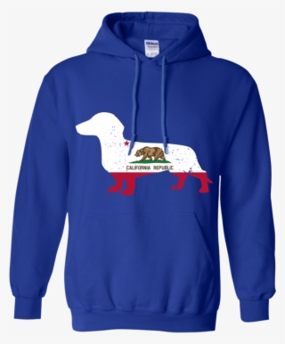 Dachshund California Flag Pullover Hoodie 8 Oz #7096506