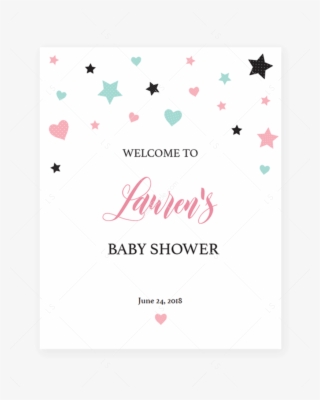 Pink Baby Shower Welcome Sign Printable By Littlesizzle #7096558