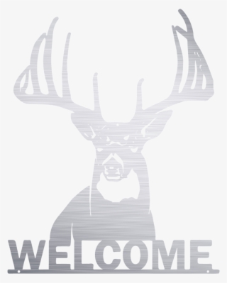 Welcome Whitetail Buck Metal Sign #7096774