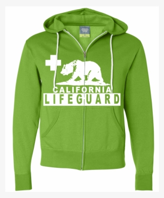 California Flag Lifeguard Zip-up Hoodie #7097113