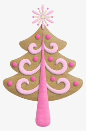 Xmas Trees - Light Pink Christmas Clip Art #710401