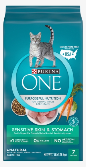 Purina One Sensitive Skin & Stomach Formula Adult Dry - Purina One Cat Food Indoor #711017