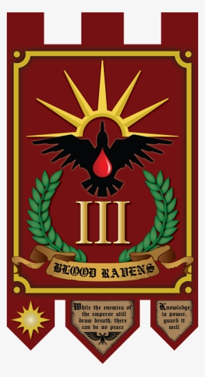 Blood Ravens - Ultramarine 1st Company Banner #711648