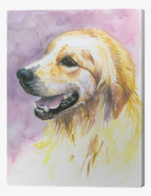 Labrador Golden Retriever Watercolor Painted - Designart 'sweet Yellow God Watercolor' Painting Print #711899