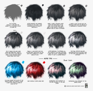 Clip Free Library Semi Realism Tutorial By Kamism Deviantart - Draw Realistic Anime Hair #714323