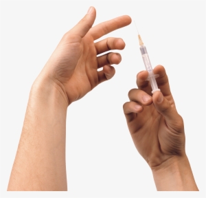 Syringe In Hand Png - Hand Syringe Png #715476