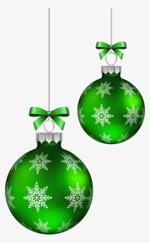 Green Christmas Balls Decoration Png Clipart Image - Christmas Red Balls Png #715557