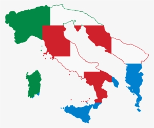 Flag Map Of The Italian Language - Flag Of South Tyrol #715627