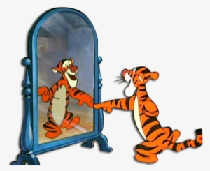 Tigger Looking In Mirror - Looking In Mirror Transparent #716642